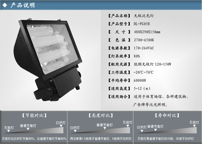 广西都亮照明 120W~150W防眩泛光灯，专业泛光灯具及配件供应